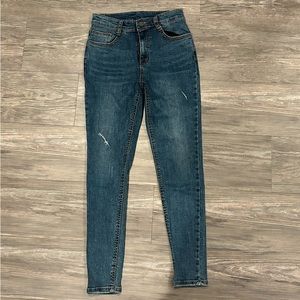 Dark Wash Women’s Skinny Jeans High Waist